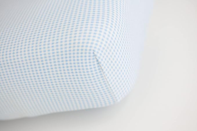 SheetWorld Baby Fitted Bassinet Sheet Fits Nuna Mixx 12 x 29 inches, 100% Cotton Jersey Hypoallergenic Sheet, Unisex Boy Girl, Blue Gingham, Made in USA