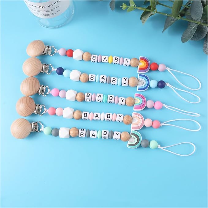 Personalized Pacifier Clip Customized Pacifier Clip with Custom Name Custom Pacifier Clip Holder with Name