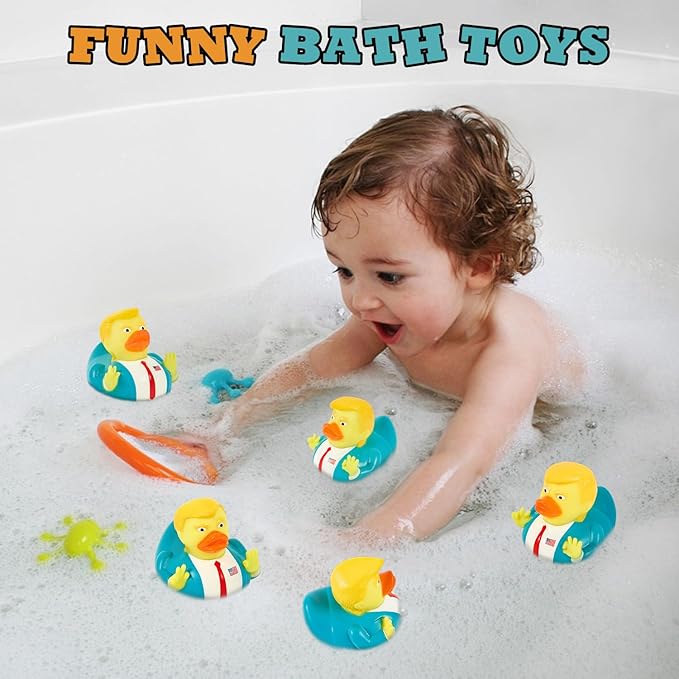 Baby Bath Toy Rubber Ducks, Squeak Ducking Funny Duckies Toy for Children Kids Baby Showers Bath Time Birthday Gifts Party Favors