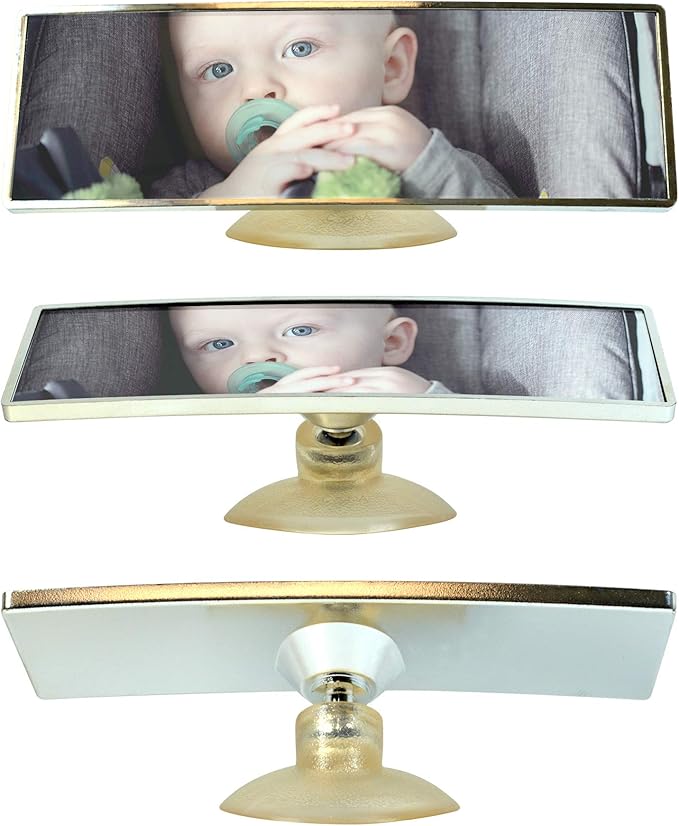 T-Rex Baby Car Mirror for Baby Car Seat View (5.5"x2.5" Rectangular)
