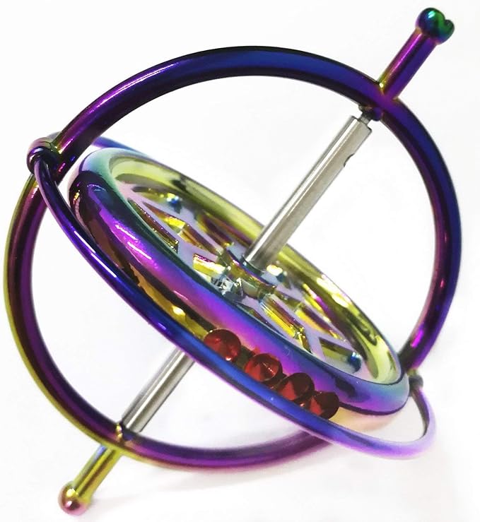 Joytech Precision Gyroscope Kill Time Metal Anti-Gravity Spinner Balance Toy Colorful JA05