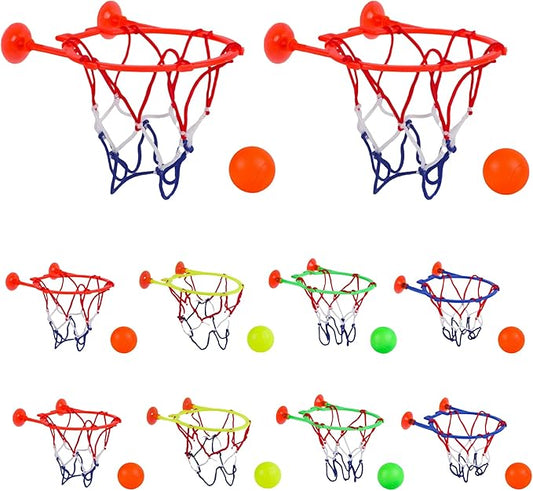 2,5or10 Bath Toys for Toddlers-Bathtub Basketball Hoop for Kids-Bath Toys Shower Toys for Kids Ages 3-8-Suction Cup Basketball Hoop & 2 Soft Balls Set for Boys Girls (2)