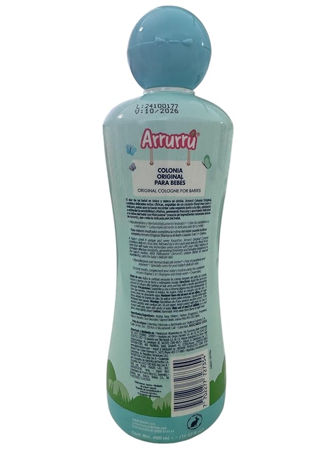 Arrurru naturals Colonia Original Azul 27.5 fl.oz (800 ml)