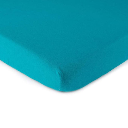 SheetWorld Fitted 100% Cotton Jersey Pack N Play Sheet 29 x 42, Teal, Made in USA
