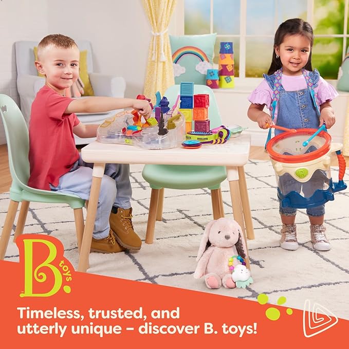 B. toys – Baby Light – Up Cloud Rattle – Rain – Glow Squeeze – Sensory Development & Comfort - Teething Rattle Toys for Babies 3+ Years Months