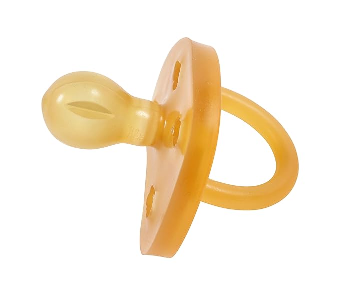 SWEETIE Rubber Pacifier Natural Rubber Pacifier Rounded Heart Shape Rubber 1 Count Original Natural Rubber Pacifier (12-18 Large)