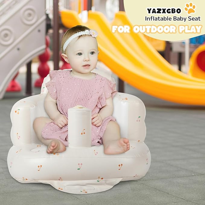 Inflatable Baby Seat for Babies 4-36 Months Inflatable Baby Chair Infant Back Support Sofa Newborn to Toddler Portable Baby Floor Seats for Sitting Up Baby Floor Seater