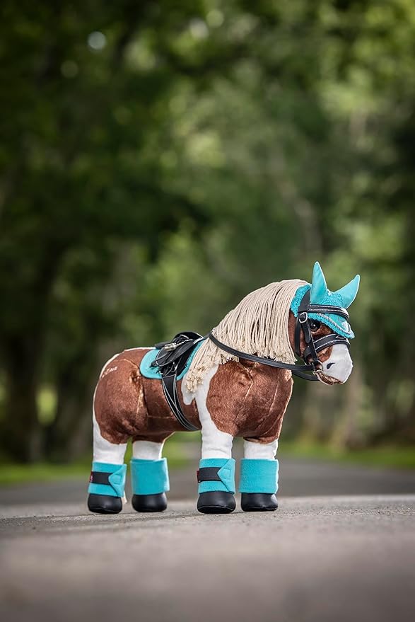 LeMieux Toy Pony Flash for Kids - Brown Skewbald - Soft Coat - Flexible - Pretend Play - Stuffed Animal Horse - Gift for Kids - Suitable for Ages 3 Years +