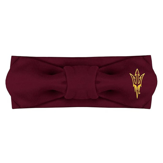 Creative Knitwear Arizona State Sun Devils Infant Girls Maroon Solid Hair Knot Headband Embroidered Logo - Size Newborn - 4T
