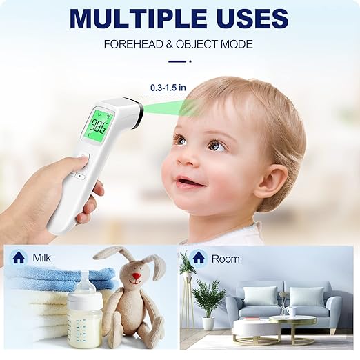 Forehead Thermometer for Adults and Kids - 202 White & 2000 Black