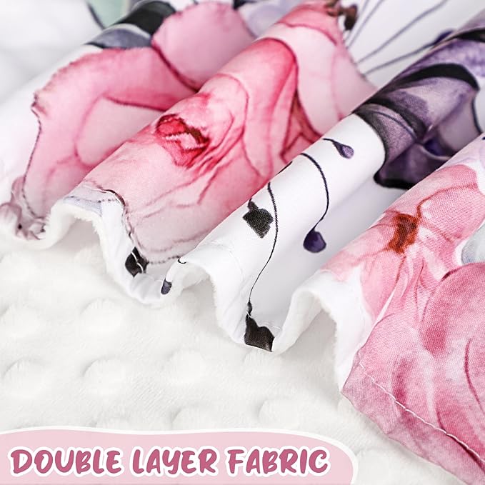 Baby Car Seat Cover, Breathable Infant Carseat Cover for Summer Peekaboo Opening Car Seat Canopy Cover, Nursing Cover for Baby Boys Girls (Pink Floral)