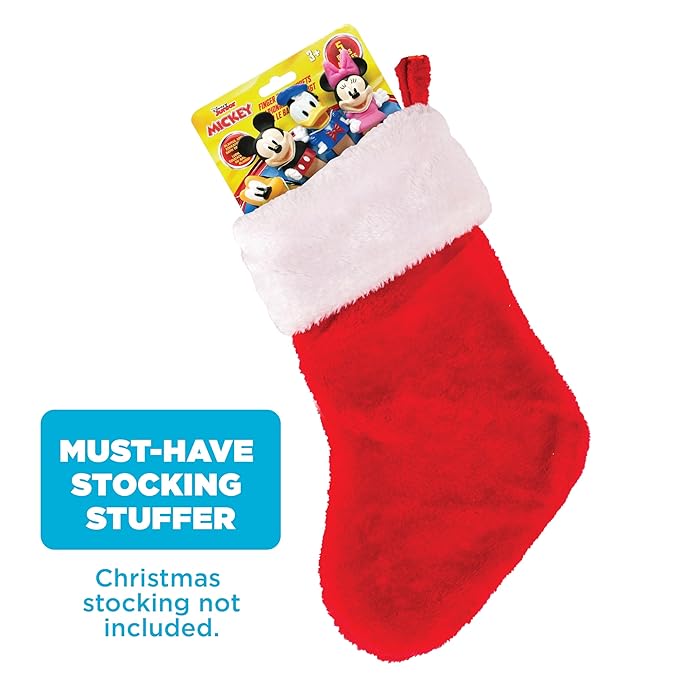 Disney Mickey Mouse & Friends 10 Piece Finger Puppet Set – Party Favors, Educational Play, Bath & Pool Toys, Beach Games, Finger Puppets, Playtime Activities