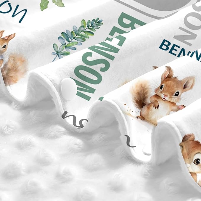 Personalized Winter Car Seat Covers for Babies with Name Squirrel Minky Baby Car Seat Cover for Boys Girls Custom Infant Carseat Covers Baby Blanket Nursing Cover Breastfeeding Scarf