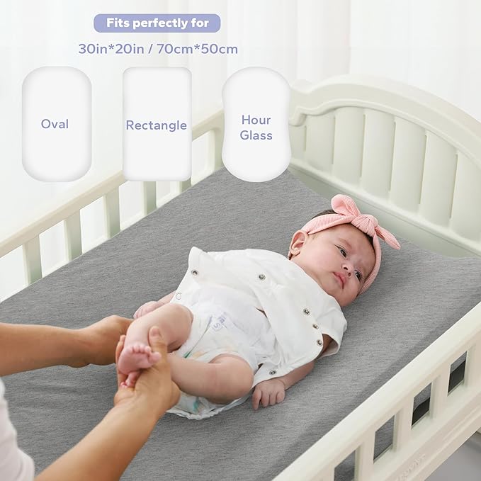 FUNUPUP Rayon Derived from Bamboo Baby Lounger Cover Compatible with Snuggle Me Lounger, Infant Lounger Pillow Cover for Newborn, Removable Elastic Newborn Lounger Cover,Cover Only, Gray