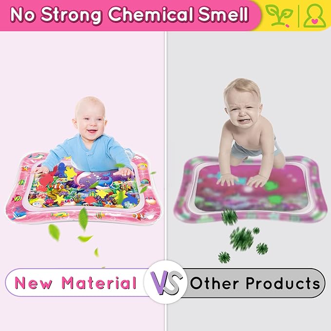 Infinno Tummy Time Water Mat for Babies, Baby Toys for 3 6 9 Months Girls and Boys Sensory Development, Great Gift Idea for Newborns