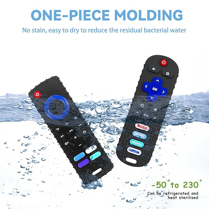 2 Pack Baby Infant Teething Toys for Babies 3-36 Months Remote Control Teether for Baby,Remote Teething Toys for Babies 0-6 Months