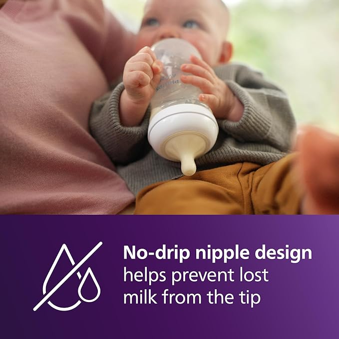 Philips Avent Natural Baby Bottle Nipple, Newborn 0M+, 2pk, SCF651/23