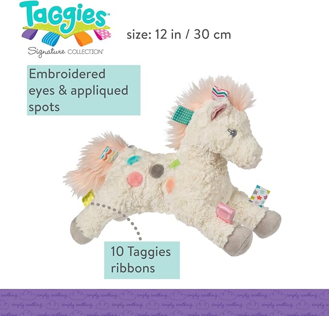 Taggies Stuffed Animal Soft Toy, Painted Pony, 11-Inches
