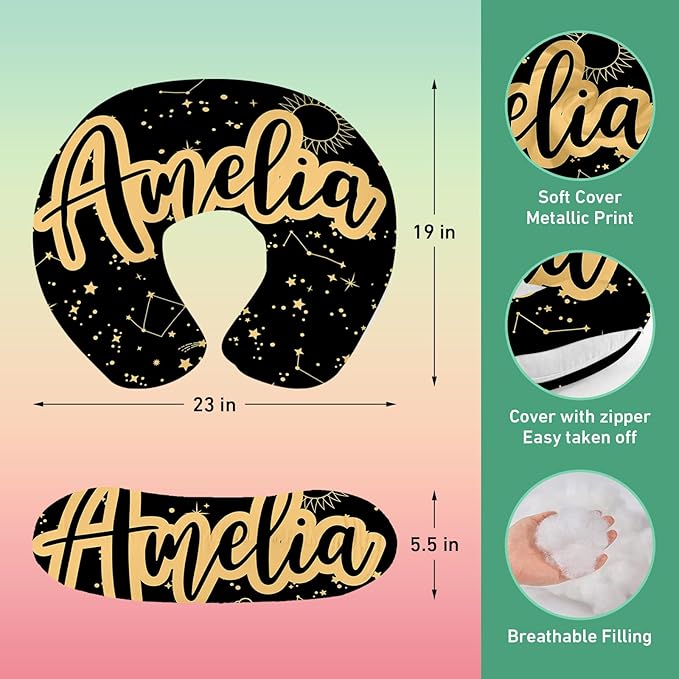 Custom Name Car Seat Canopy - Baby Car Seat Covers, Black Star Infant Stroller Cover, Carseat Canopy Christmas Birthday Gifts for Girls and Boys
