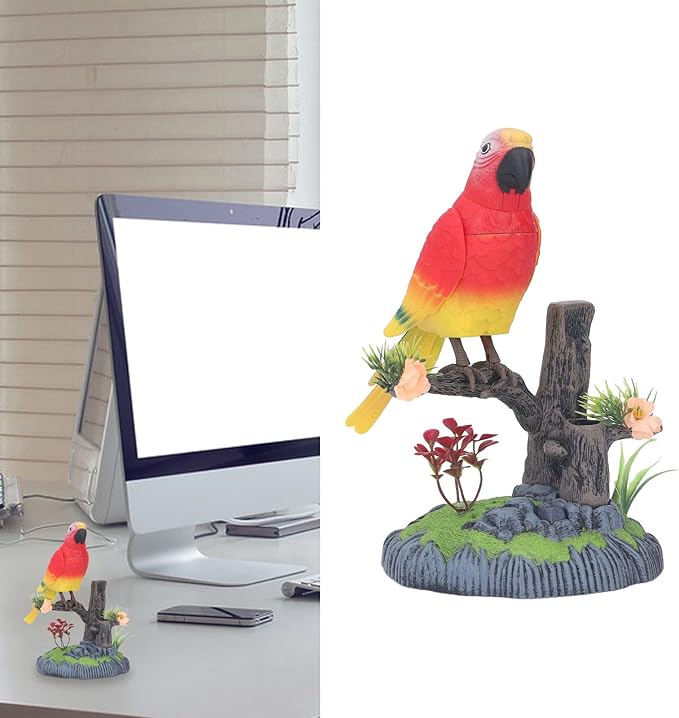 Electric Voice Control Chirping Singing Toy Fluttering Simulation for Children Adults (506G)
