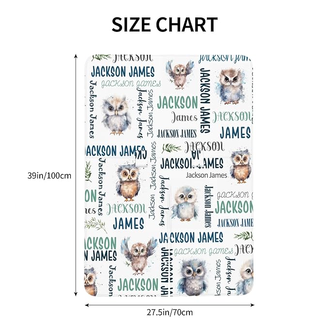 Personalized Baby Car Seat Cover Winter Custom Minky Carseat Cover Boy Girls with Name Owl Carseat Canopy Customized Car Seat Canopy Infant Carrier Covers Nursing Cover Toddler Blanket