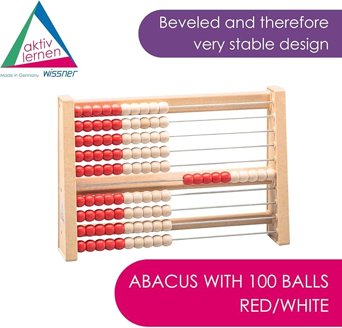 Wissner Wood Frame with Number - Less Than 100 's RED/White