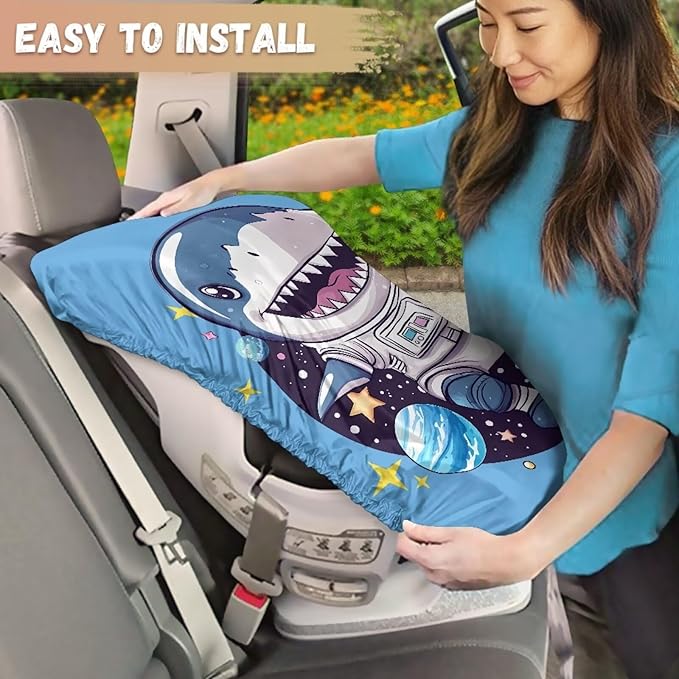 XYZCANDO Shark Car Seat Covers for Babies Cute Baby Car Seat Shade Cover for Travel Easy to Install Car Seat Protector for Child Car Seat Washable Baby Car Seat Cover for Travel Gift for Her