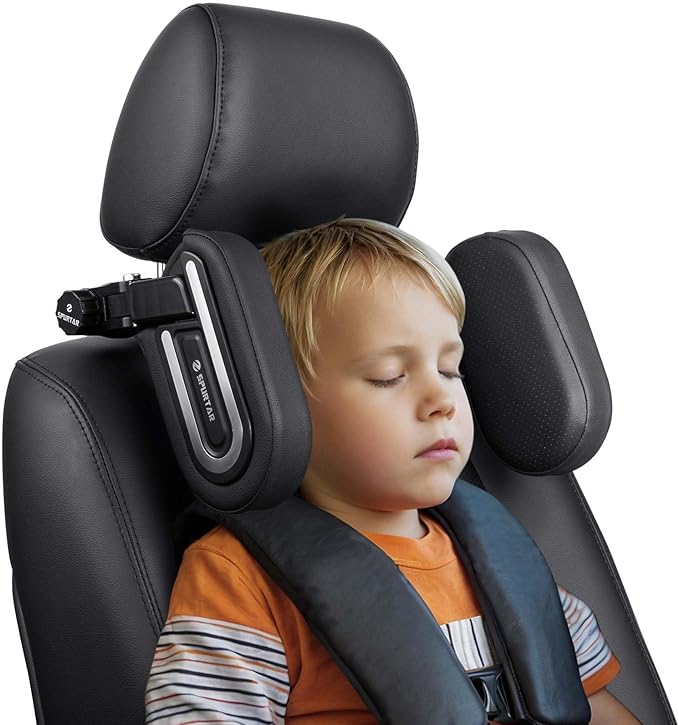 Spurtar Updated Version Car Headrest Pillow for Kids Head Support, Adjustable Interior Must Haves for Toddler Travel, Memory Foam Neck Pillow Road Trip Essentials