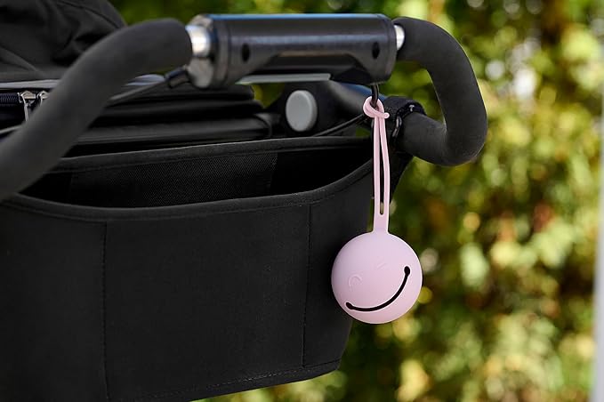 Smack Fun | Silicone Pacifier Holder Case | Pacifier case for diaper bag | Safe & Soft Material | Stain Resistant - Diaper Bag Essentials (Evergreen)