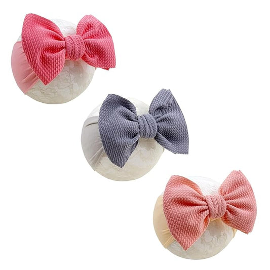 Baby Girl Headbands Nylon Bow Hair Accessories for Newborn Infants Toddlers (Y08, FZ)