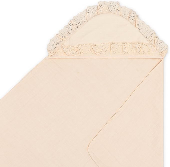 Crane Baby Hooded Towel, 100% Cotton & Terry Cloth Hooded Baby Towels for Girls, 30" x 30", Vintage Pink Baby Towels for Newborn, Newborn Bath Essentials, Toddler Beach Towel, Gifts for Newborns