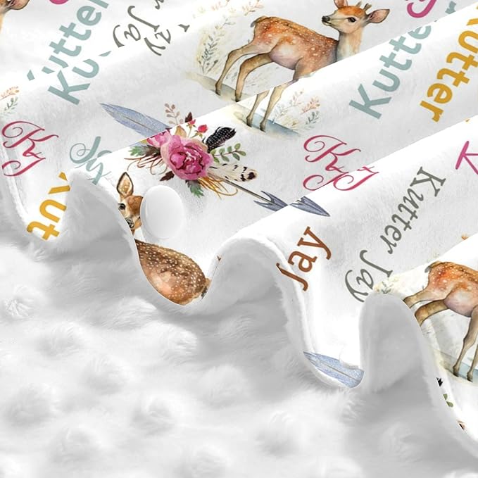 Personalized Winter Carseat Cover for Baby Custom Name Car Seat Canopy for Newborn Baby Boys Girls 2 in 1 Mom Nursing Breastfeeding Covers Deer Minky Baby Carrier Stroller Covers