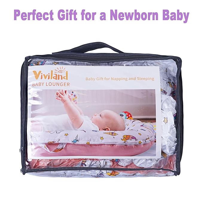 Viviland Baby Lounger Snuggle Me Lounger Fits 0-24 Months Newborn Infant Babies, Butterfly