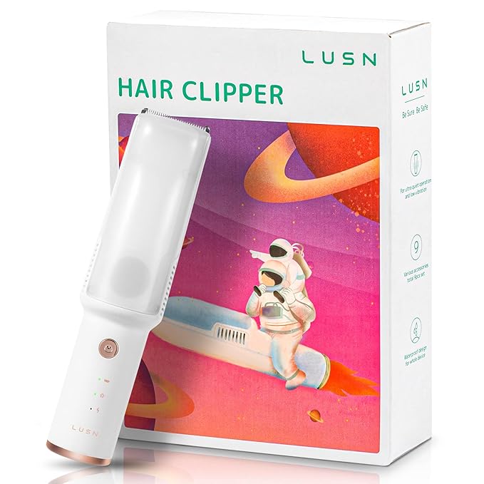 Baby Hair Clippers with Vacuum, Quiet Hair Trimmers for Kids, IPX7 Waterproof Rechargeable Cordless Haircut Kit for Baby Children Infant