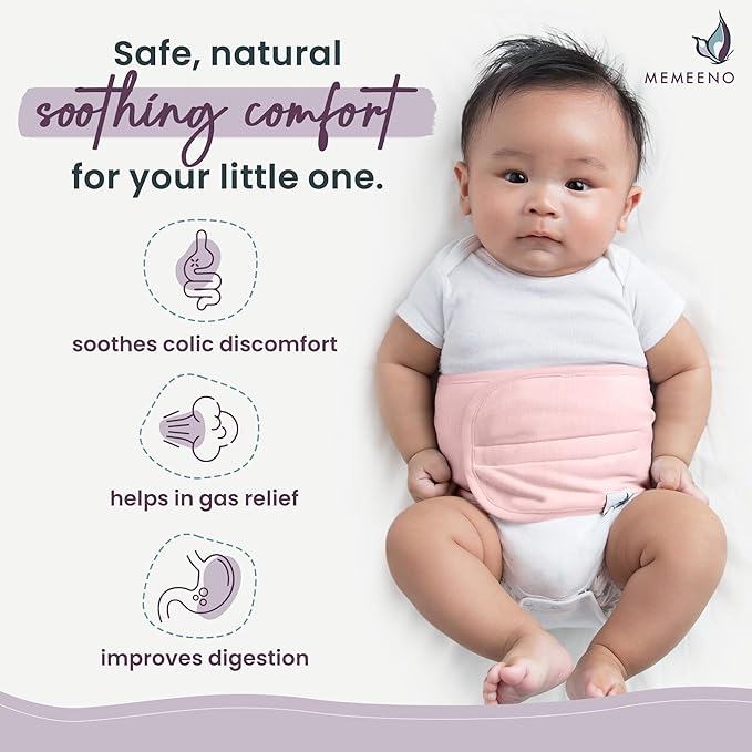 Colic & Gas Relief Baby Belly Band - Sweet Pea