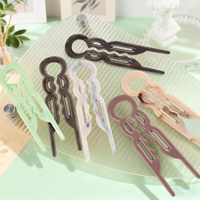 Hair Pins, U-Shaped Hair Pins - 6 PCS Bobby Pins for Fine, Thick & Long Hair, Invisible Strong Hold Hair Styling Accessories