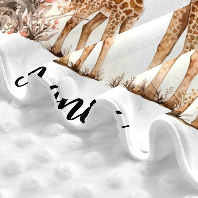 Personalized Winter Carseat Cover for Baby Custom Name Car Seat Canopy for Newborn Baby Boys Girls 2 in 1 Mom Nursing Breastfeeding Covers Giraffe Minky Baby Carrier Stroller Covers