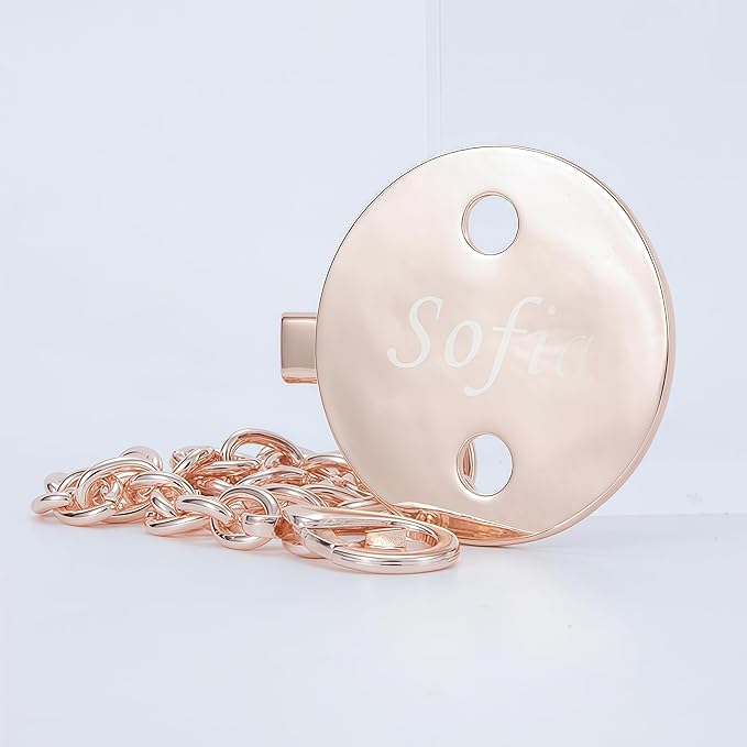 Personalized Baby Pacifier with Name Ideal Gift for Boys and Girls Pacify Custom Bling Pacifier Binky (Rose Gold)