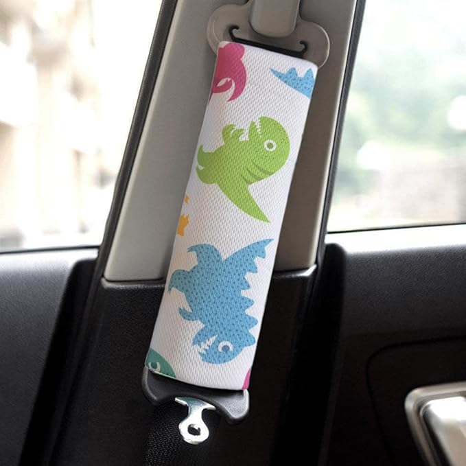 Seat Belt Cover Pad for Kids, 2 Pcs Soft Baby Seat Belt Cushions Pads, Car Seat Straps Shoulder Protector Pillow for Girls Boys