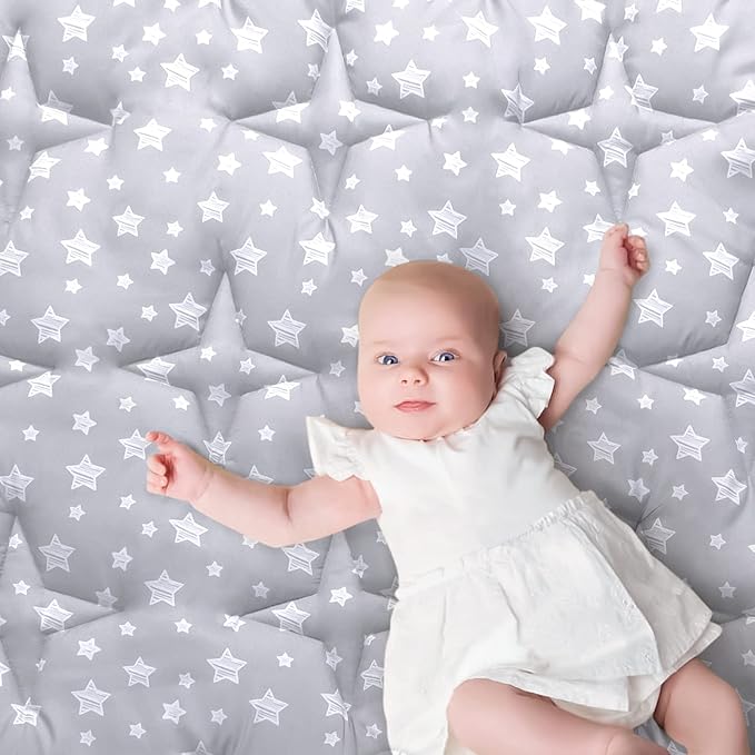 Baby Playpen Mat 59x59 Inch, One-Piece Crawling Mat Non Slip Padded Baby Mats for Playing 59x59 Inches, Baby Playmat Floor Mat for Babies, Toddlers