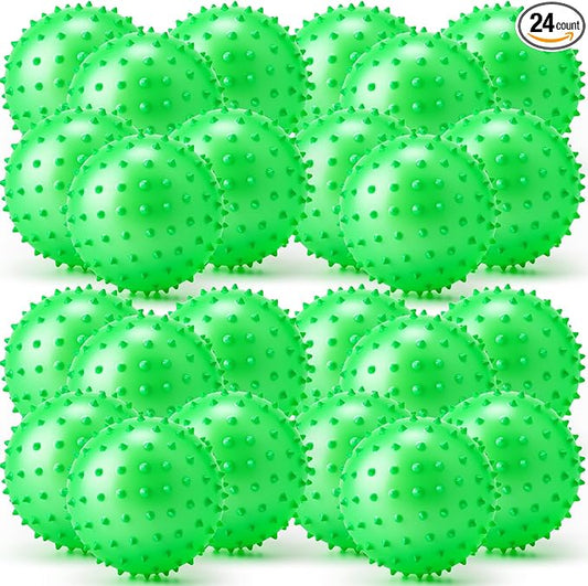 Jerify Knobby Balls Bouncy Spiky Sensory Ball Bulk Soft Inflatable Massage Stress Plastic Toy for School Party Play Indoor Outdoor