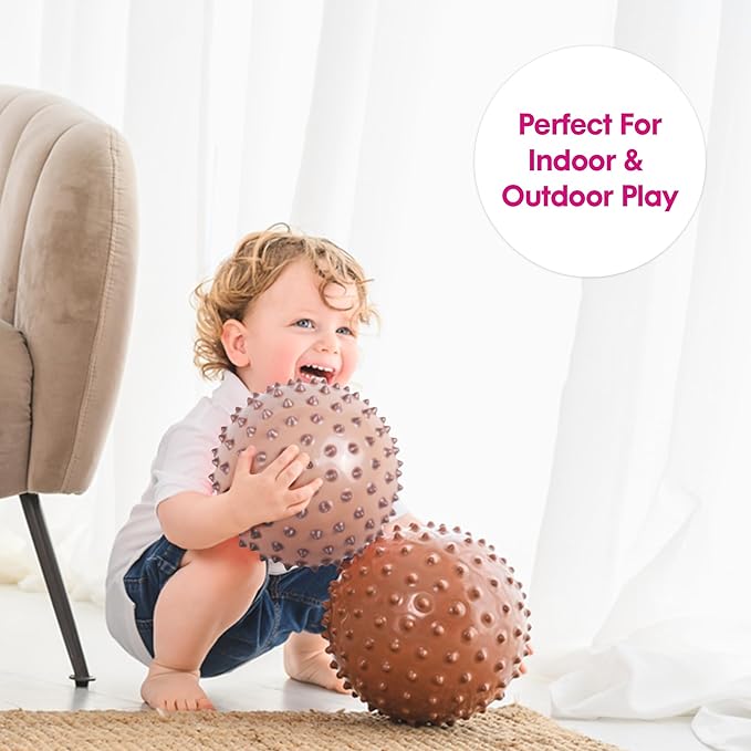 Edushape The Original Sensory Ball for Baby - 7" Baby Ball that Helps Enhance Gross Motor Skills for Kids Aged 6 Months & Up - Vibrant, Colorful and Unique Toddler Ball