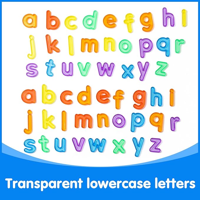 78 Pcs Translucent Lowercase Letters - Learning Toy for Light Table Accessories and Manipulatives