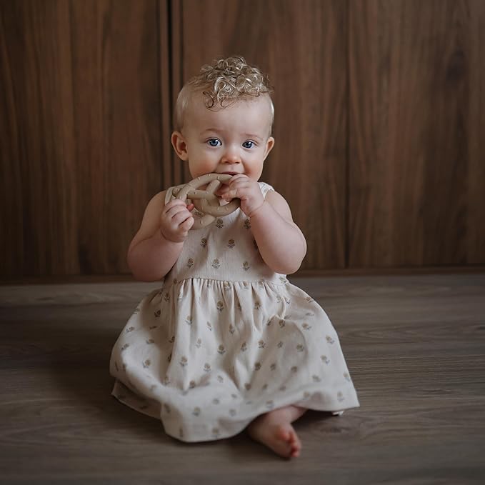 mushie Silicone Baby Teether Toy | Pretzel