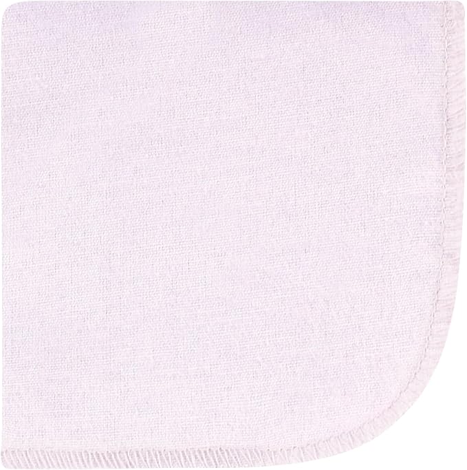 Hudson Baby Unisex Baby Flannel Cotton Washcloths, Purple Dainty Floral 10 Pack, One Size