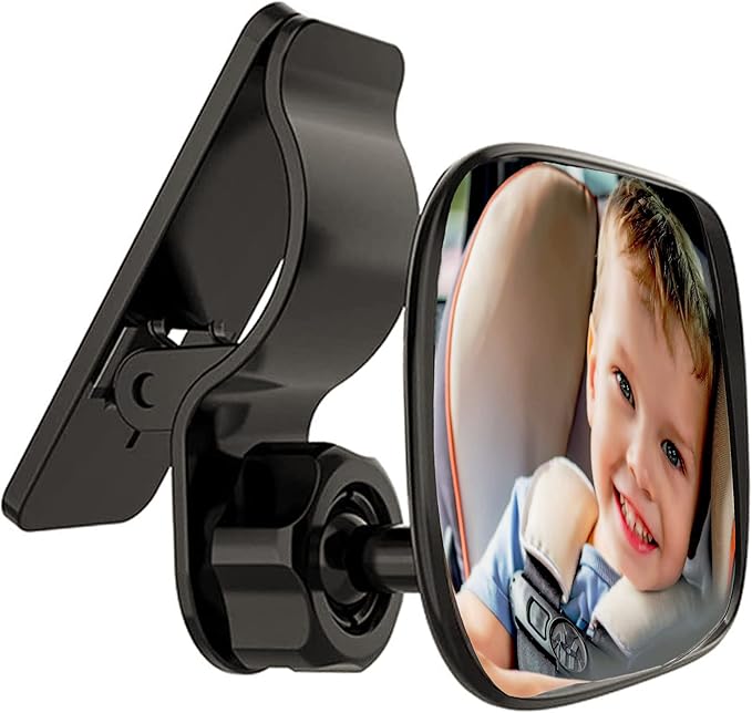 Baby Car Mirror - Adjustable Wide Angle Rearview for Infant Toddler Backseat Safety