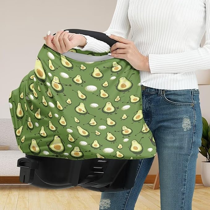 AFPANQZ Avocado Nursing Cover Breastfeeding Scarf Baby Car Seat Covers Infant Stroller Cover Carseat Canopy for Girls Boys Lightweight Breathable for Outdoor Walking Traveling