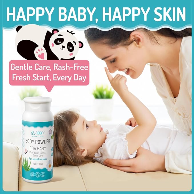 Baby Body Powder | Cornstarch + Lavender Pollen Formula, Gentle Care & Rash Prevention, Talc-Free, Soothing & Moisture-Absorbing, Newborn Essential, Suitable for Sensitive Skin, 100g/3.5oz (1pack)