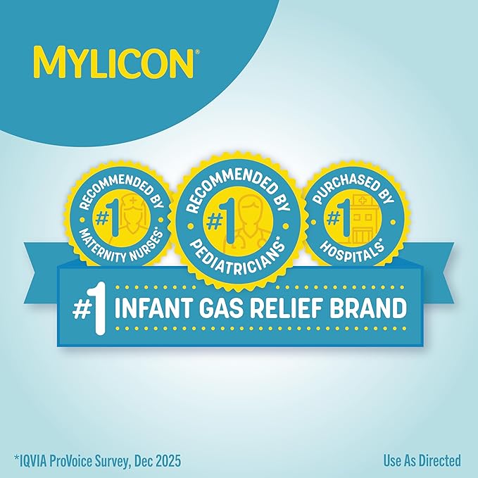 Mylicon Gas Relief Drops for Infants and Babies, Original Formula, 0.5 Fluid Ounce