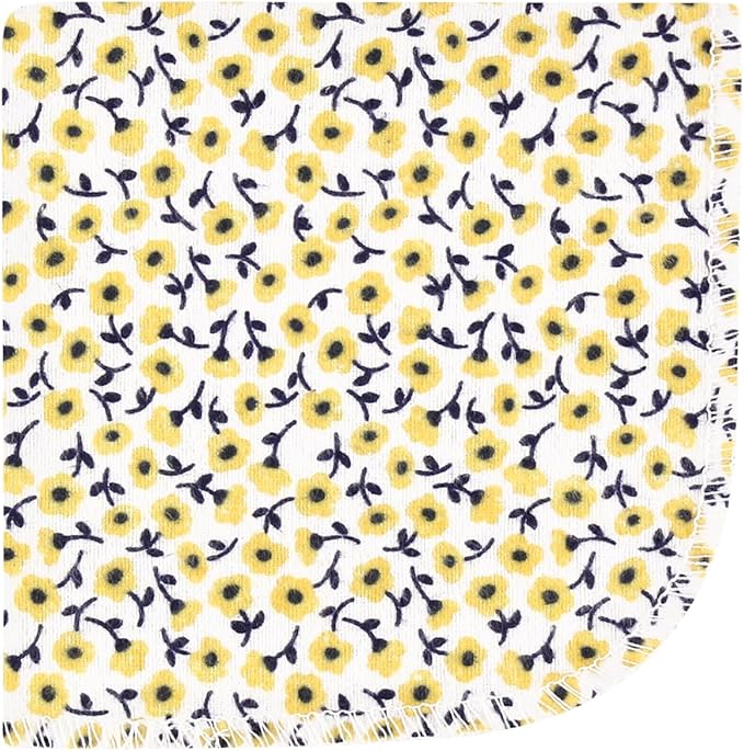 Hudson Baby Unisex Baby Flannel Washcloths, Blush Navy Floral 10Pk, One Size
